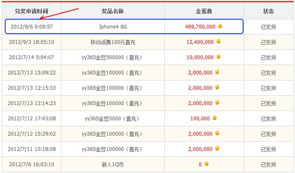 玩家在PCDD上面的兑奖图