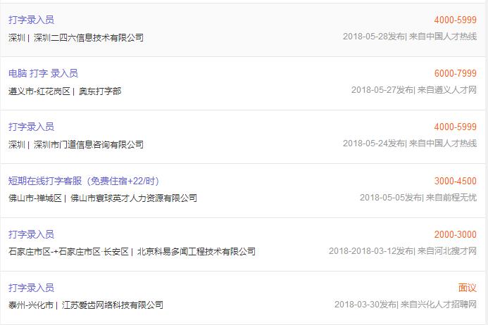 这些打字兼职招聘广告都是骗人的