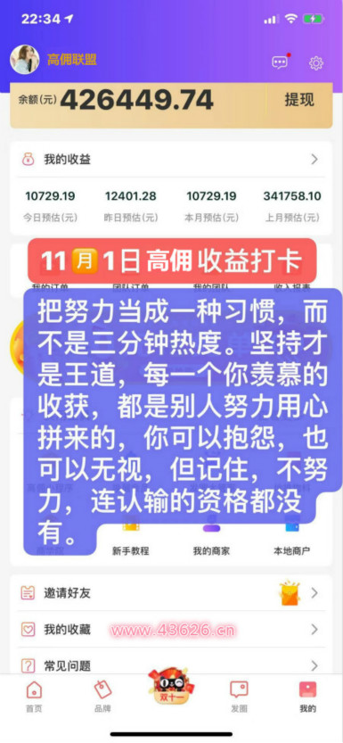 高佣联盟日赚1万元截图